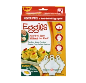 As Seen On TV - Eggies Egg Cookers (6-Pack) - White Used  - Picture 1 of 7