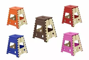 Step Stool  Multi Purpose Heavy Duty Plastic Foldable Home Kitchen Bathroom Use  - Picture 1 of 20