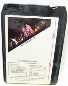 5th Dimensions/ Live !!! (8 track tape, 1972) - Picture 1 of 2