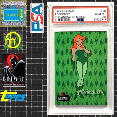 1993 Topps Batman: The Animated Series - #26 Poison Ivy - PSA 10 GEM MINT POP 3 - Image 1 of 4