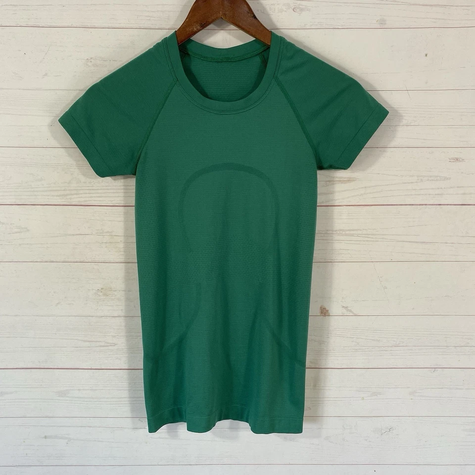 Camisa Lululemon Mujer Swiftly Tech Manga Corta Talla 2 Verde Pullover Elástico Foto 1 de 4