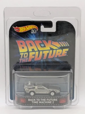 Hot Wheels Premium Back To The Future Time Machine 2 Delorean 50th Anniv w/P PAK - Image 1 of 4