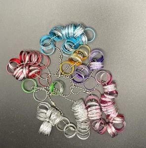 Bulk Fashion Jewelry Finger Rings Mixed Colours Aluminium - Picture 1 of 5