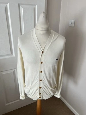 Cárdigan clásico de algodón Vivienne Westwood marfil para hombre talla mediana Foto 1 de 4