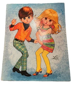 Vintage Lee années 60 Big Eye Kids Go Dancing litho print mod 16x20 signe non encadré - Photo 1/11
