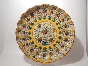 ANTICO GRANDE PIATTO PARATA CERAMICA ALBISOLA ALBA DOCILIA DIPINTO PRIMO 900 - Imagen 1 de 8