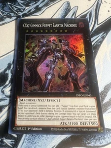 Yugioh 1x Cxyz Gimmick Puppe Fanatix Machinix INFO-DE043 Super Rare 1st - Bild 1 von 1
