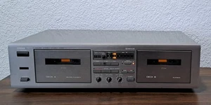 Yamaha K-60 Dual Cassette Tape Deck Lettore Registratore Ottime Condizioni! - Foto 1 di 8