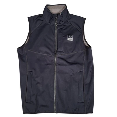 Huk Vest Mens Medium Icon X Soft Shell Black Full Zip Pockets Wind Resist - Image 1 of 4