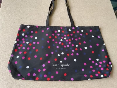 Bolso de Mano Kate Spade New York Grande Confeti Lunares Negro Plegable Shopper Foto 1 de 4