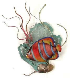 Bovano - Wall Sculpture - King Angelfish w/ Sea Fan - Picture 1 of 1