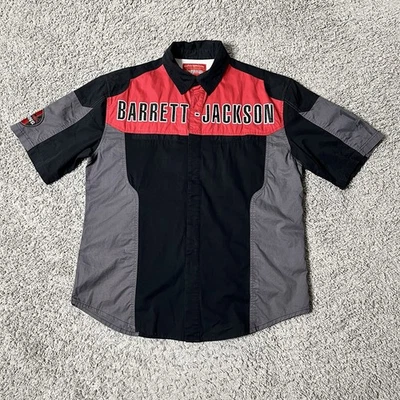 Barrett Jackson Racing Speed Shop Mechanic Shirt Mens Size Large Cars Garage - Image 1 of 4