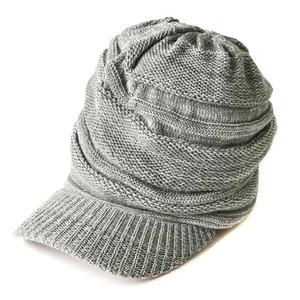 Men's Summer Knit Beanie Hat Women's Slouchy Visor Cap Winter Baggy Slouch - Picture 1 of 7