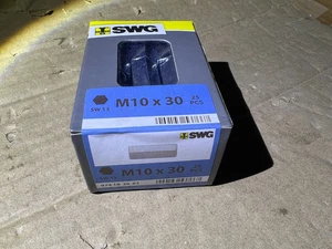 SWG  Muttern Langmutter  M10x30mm verzinkt 25Stück  sechskant / H2A8K4 - Bild 1 von 3