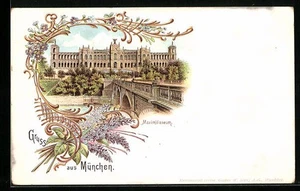 Lithographie München, Blick zum Maximilianeum  - Picture 1 of 2