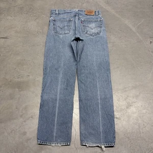 Vintage 90s Levi’s 505 Jeans Mens Size 35x32 (Fits 34x31.5) Distressed Straight - Picture 1 of 12