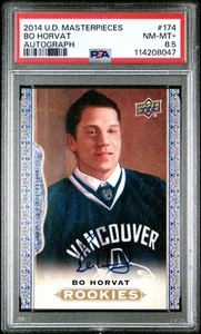 2014-15 Upper Deck Masterpieces Bo Horvat Rookie Auto RC #174 PSA 8.5 - Picture 1 of 1