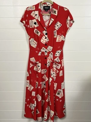 Vestido para mujer Collectif London inspirado en las cartas rojas de colección talla US 6 Foto 1 de 4