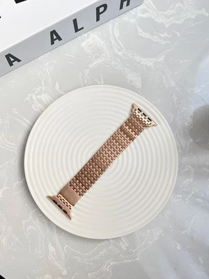 Correa de acero inoxidable 42/44/45/49 mm correa para Apple Watch correa 9 8 7 6 Se Ultra Foto 1 de 4