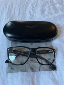 HACKETT LONDON FRAMES HEB 098 BLACK EYEGLASSES 56-16 145 with CASE/CLOTH - Picture 1 of 10
