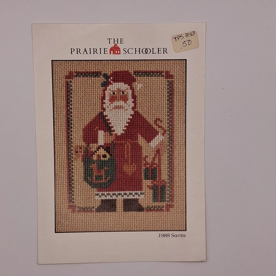 The Prairie Schooler 1988 Santa Counted Cross Stitch Pattern Cardstock - Image 1 of 1