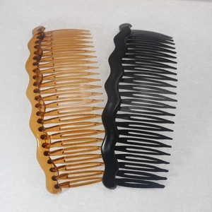 6Pcs Plastic Wave Top Large 24-Teeth Hair Clips Side Combs Pin Barrettes 5" - Picture 1 of 11
