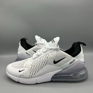 Nike Air Max 270 Sneakers Grigio Bianco Lifestyle Scarpe Casual Scarpe da Ginnastica UK 9 EU 44 - Foto 1 di 17