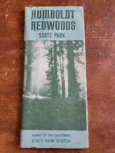 Folleto vintage del sistema de parques estatales Humboldt Redwoods de la década de 1960 - Imagen 1 de 4