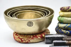 5 inch to 10 inches golden dim full moon singing bowls -chakra Balancing therapy - Picture 1 of 5