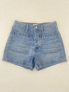 Madewell Parkglen Wash Patch Pocket Dad Jean Shorts Size 27 - Picture 1 of 5