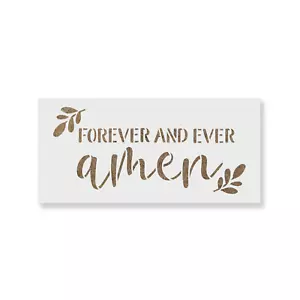 Plantilla Forever And Ever Amen - plantillas Mylar duraderas y reutilizables - Imagen 1 de 5