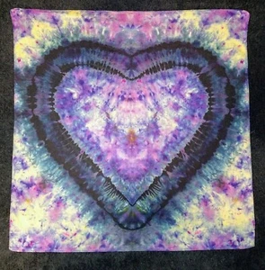 *BOGO* Multicolor Ice Dye Tie Dye Heart Bandana - Picture 1 of 1