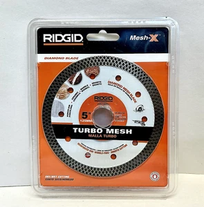 (New, Sealed) Rigid 5" Dry/Wet Turbo Mesh-X Diamond Blade 5/8" & 7/8" Arbor - Picture 1 of 3