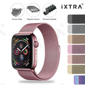 【iXTRA®】Apple Watch Series 7 SE 6 5 4 3 2 Milanese Magnetic Stainless Steel Band