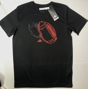 Boys Football Adidas Athletic T-Shirt Youth Sports Training Active Wear M+ Plus - Picture 1 of 6