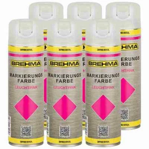 6x Markierungsspray Forstspray Markierungsfarbe leuchtpink 500ml - Bild 1 von 3