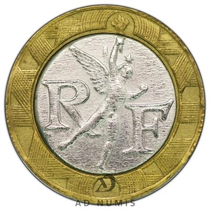 France FAUX D'EPOQUE 10 francs 1993 Génie Bimétallique monnaie de faussaire - Picture 1 of 2