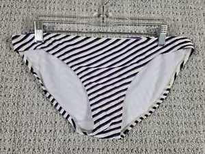 Converse One Star Striped Star Swim Bikini Bottom Sz Large Black White Purple - Picture 1 of 9