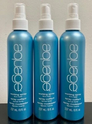 3 PACK!!! AQUAGE WORKING SPRAY 8 OZ FIRM HAIR STYLING HOLD HAIRSPRAY NON AEROSOL - Image 1 of 4
