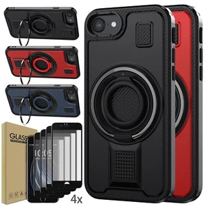 Funda con anillo y soporte para iPhone SE 2020/SE 2022 / Protector de pantalla templado - Imagen 1 de 31