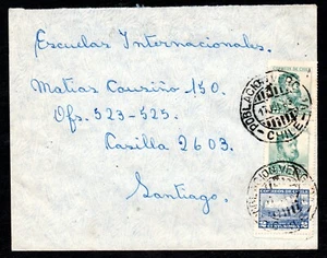 CHILE, SOBRE DESDE POBLACION VERGARA A SANTIAGO, RRR, ver descripción (NEA253) - Bild 1 von 2