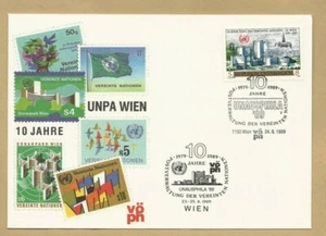 Ersttag 1989 10 Jahre UNPA Wien, UNAUSPILA 89 - Bild 1 von 2
