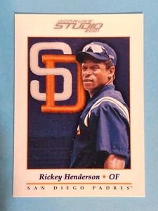 2001 Donruss Studio Rickey Henderson San Diego Padres #110 - Picture 1 of 2