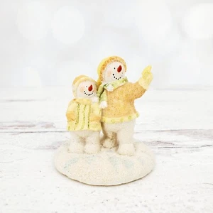 Estatuilla de muñeco de nieve Russ Berrie Ice Sculptures Make A Wish #21367 2,5" - Imagen 1 de 5