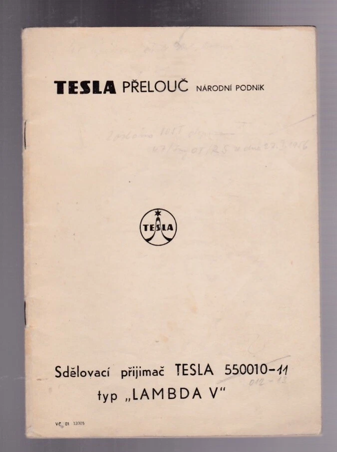 TESLA PRELOUC narodni podnik radio radiotecnica 550010 typ LAMBDA V - Immagine 1 di 1