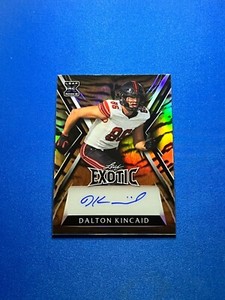 2023 Leaf Exotic Football PRISMATIC Tiger Version Auto of Dalton Kincaid #7/15!!