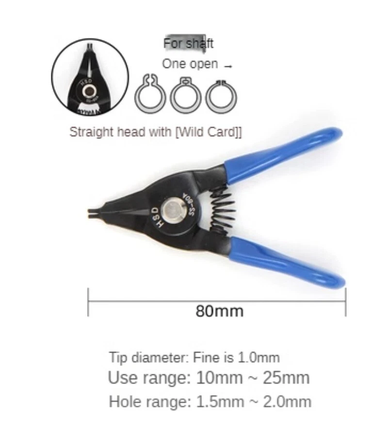 Mini Spring Pliers Inner and Outer Gear Ring Plier Straight Head Snap Ring Plier - Image 1 of 3