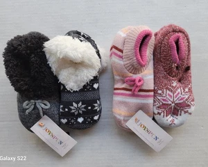 Joyspun 4 Paar Unisex Winter Urlaub Schuhsocken - Schuhgröße: 4-10 - Polyester - Bild 1 von 20