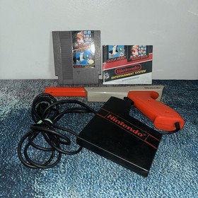 Super Mario Bros Duck Hunt NES Game Manual and Orange Zapper Gun OEM Not Tested