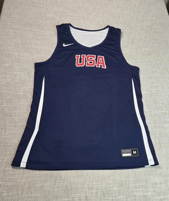 Camiseta deportiva de baloncesto reversible Nike Team USA mediana para hombre azul blanco rojo Foto 1 de 4
